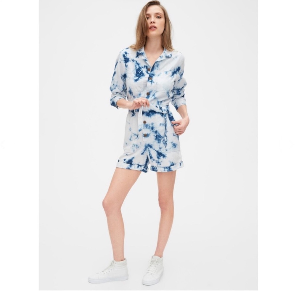 GAP Linen Tie-Dye Romper